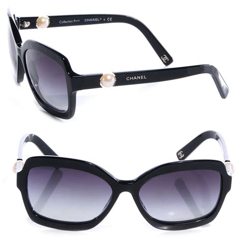 chanel sunglasses with pearl on side|chanel pearl chain sunglasses.